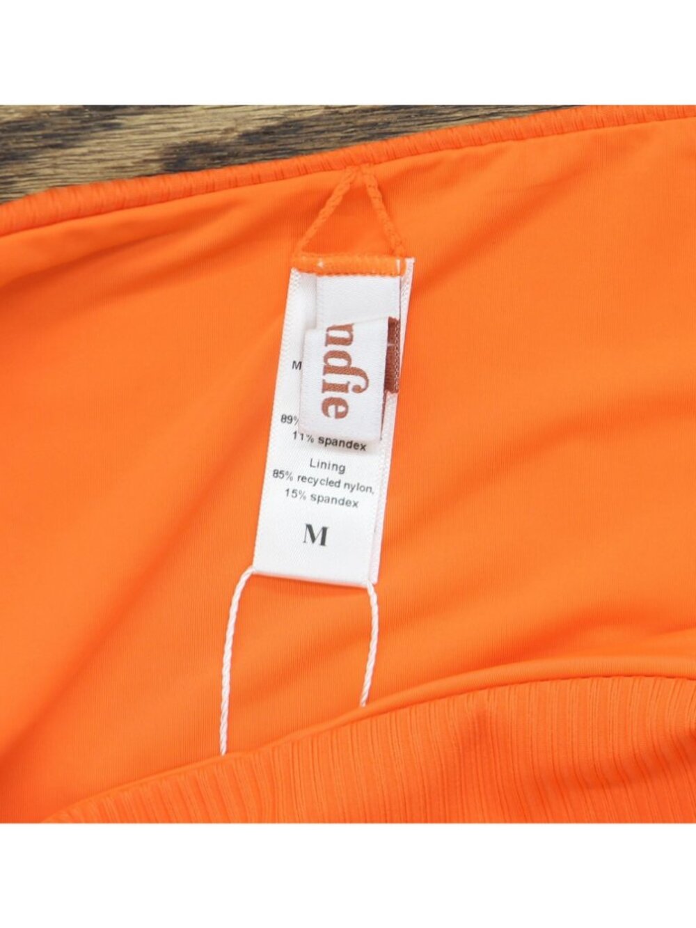 NWT Andie Ribbed 90s High Waist Bikini Bottom AB488 Vermillion Orange M - Picture 6 of 8